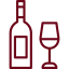 icône bouteille de vin et verre